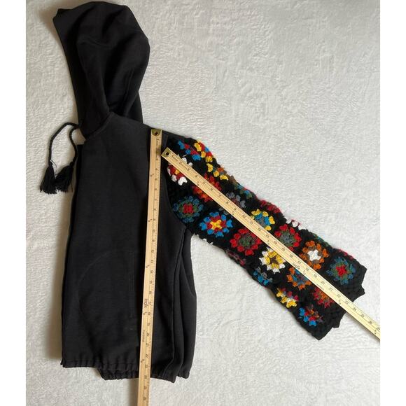 Lakhay's Los Angeles Womens Crochet Jacket Sz M/L Multicolor Festival Boho Artsy - Picture 6 of 8